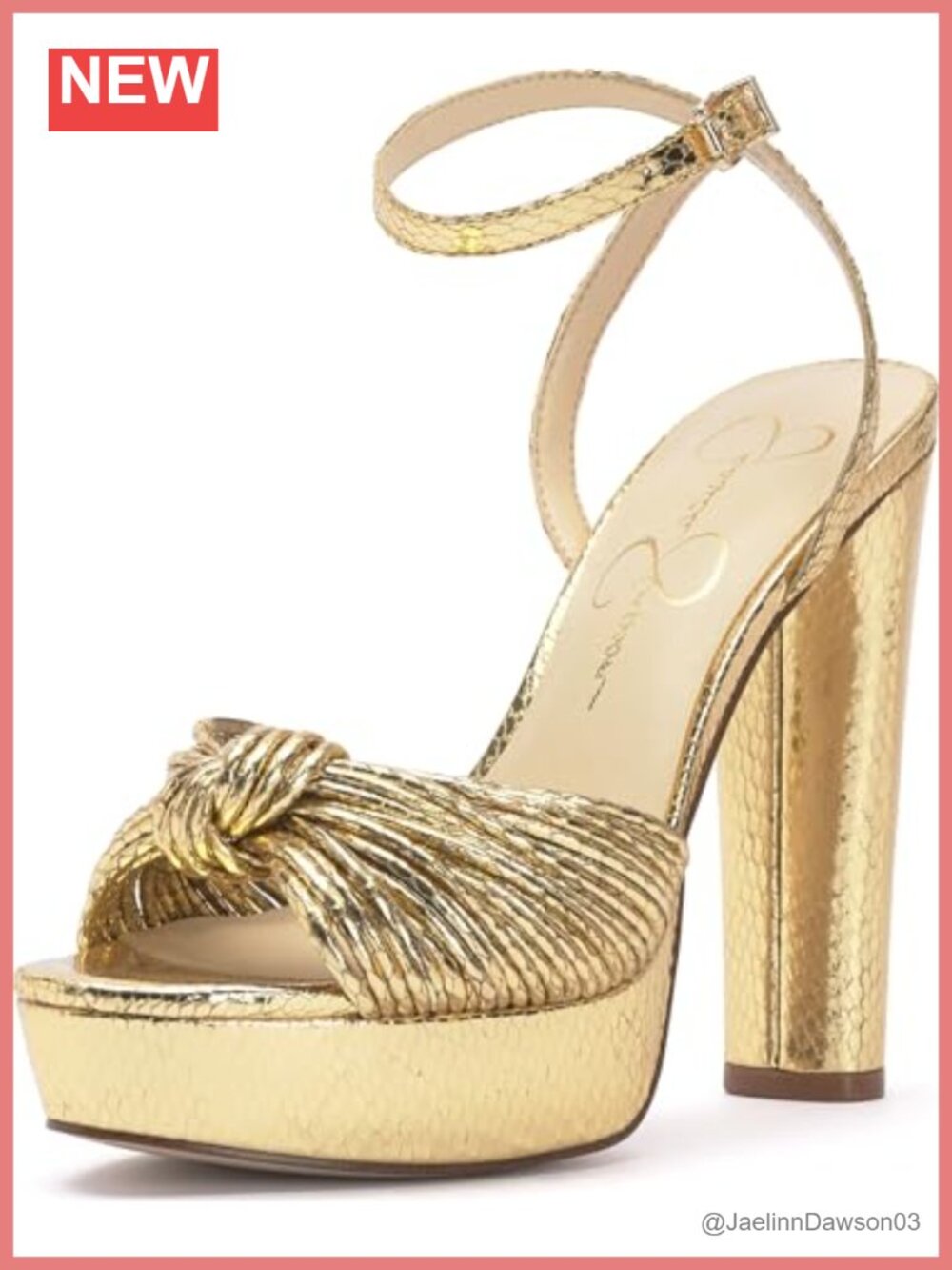 Immie Platform Sandals - Faux Leather, Buckle Ankle Strap